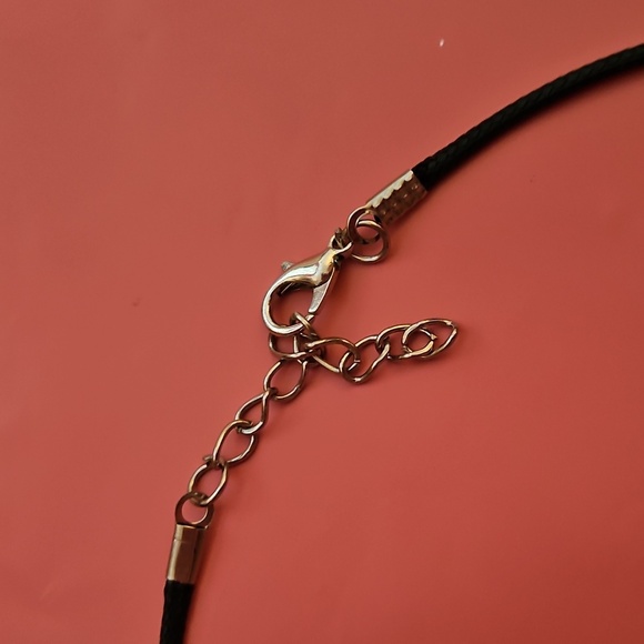 Blue, Pink, and Silver Pendant Necklace Z Ropr Chain - Picture 3 of 5